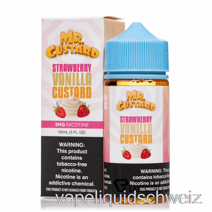 Erdbeer-Vanille-Custard – Mr. Custard – 100 Ml 3 Mg Vape Schweiz